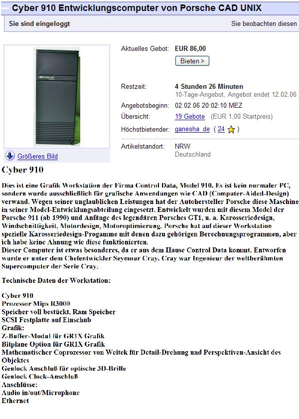 Die guten alten Kisten, heute für´n Appel&Ei bei E-Bay
