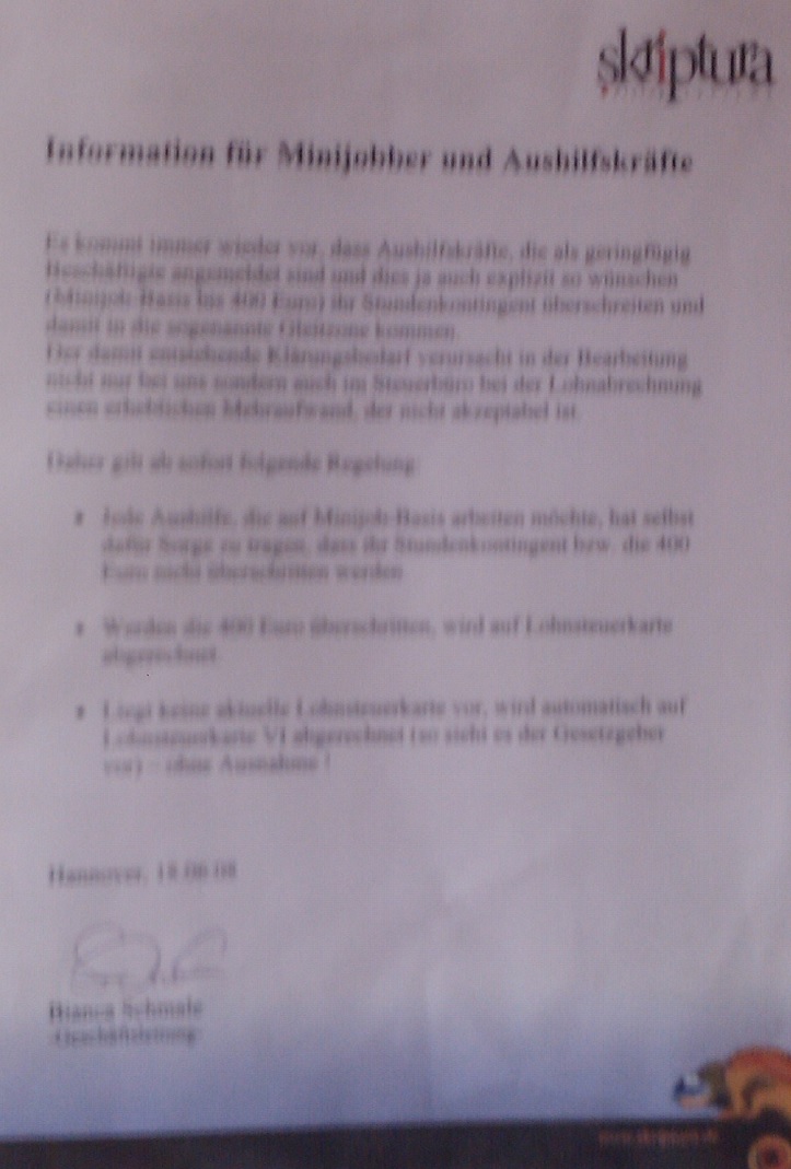 Minijob Erfahrungsbericht