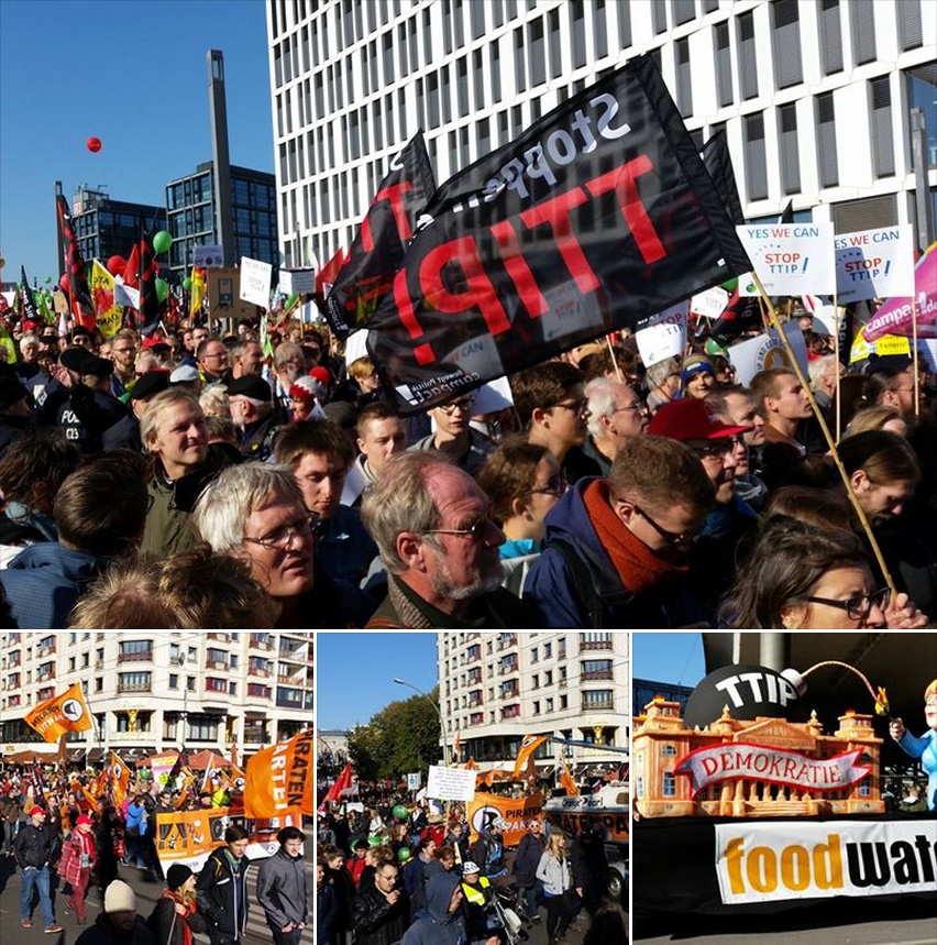 Dabei sein war alles:  250.000 Teilnehmern auf der Anti-TTIP-Großdemo