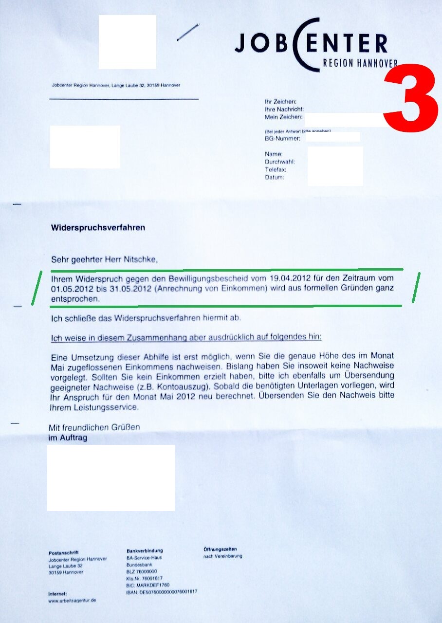 Bescheid Widerspruch erfolgreich