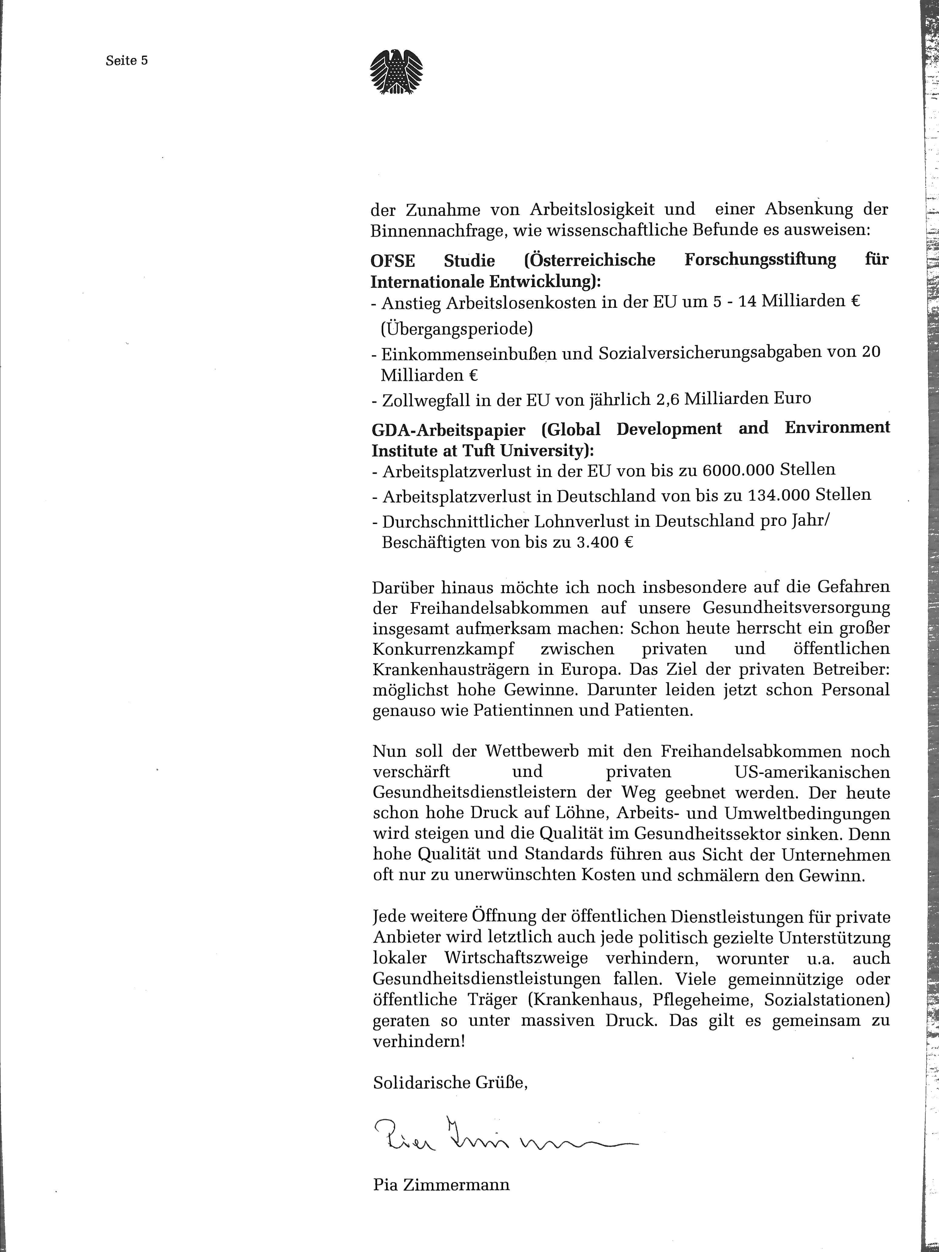 Antwort an die Piratenpartei zu TTIP vom Mitglied des Deutschen Bundestages Die Linke
